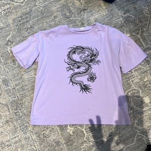 light purple dragon shirt